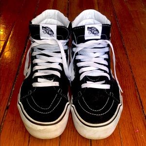 Checkerboard Thick Sole High Top Vans